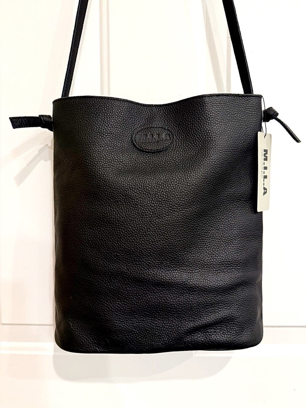 M.I.L.A. Made in Los Angeles Jackie Crossbody Bag NWT Italian Pebble Leather